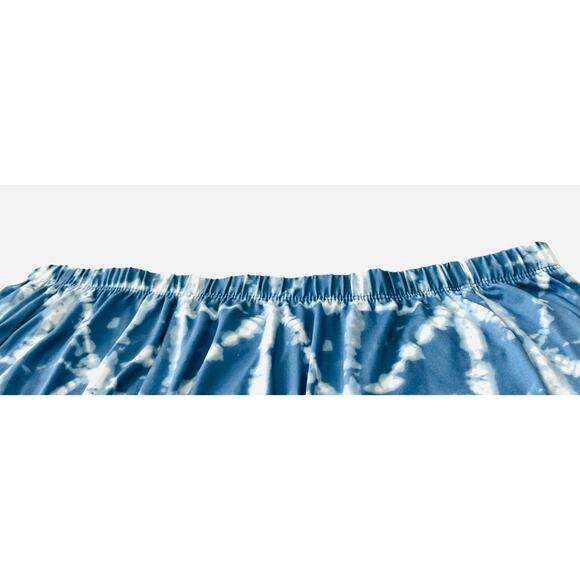 VERSONA ELASTICIZED GATHERED WAIST GATHERED, WOMENS, L, BLUE & WHITE - Picture 2 of 10